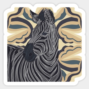 Beautiful Modern Zebra Sticker